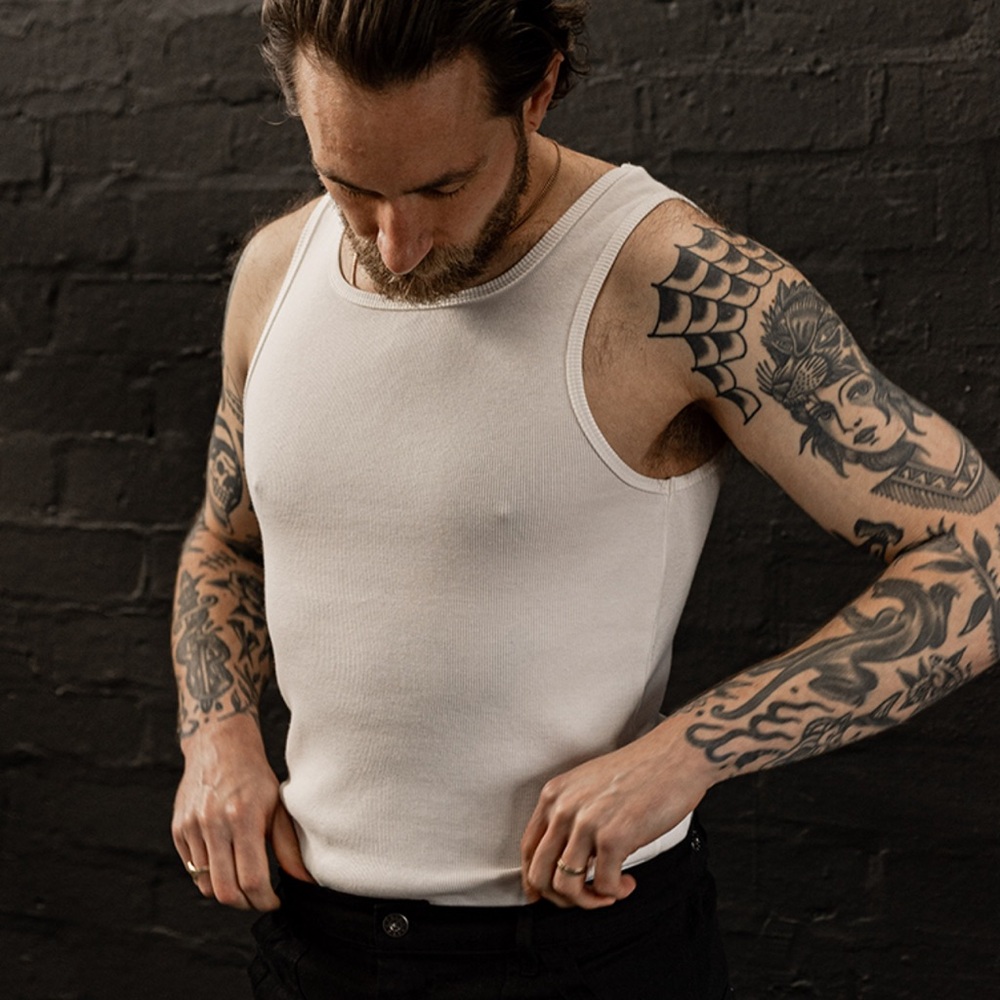 P&Co ribbed white tank - Size M